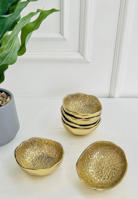 صحون للمكسرات نحاس هندي عدد 6