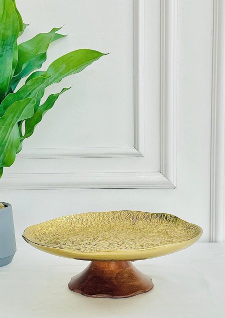 جاط فواكه نحاس مع اجر خشب أكاسيا