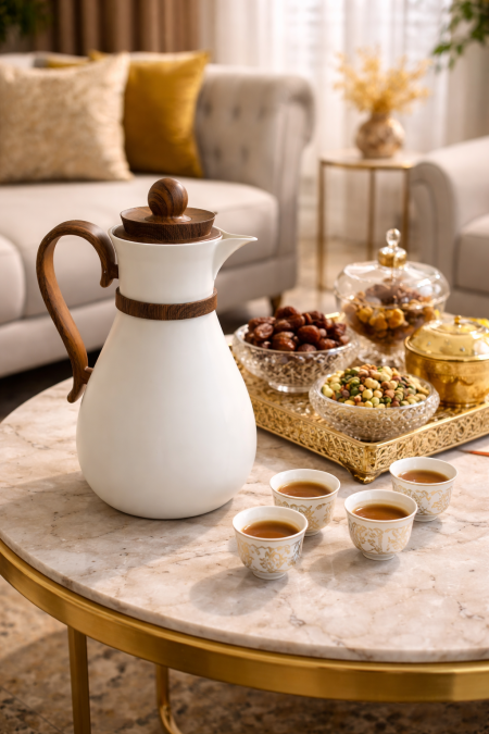 دلة قهوة مع خشب مميزة