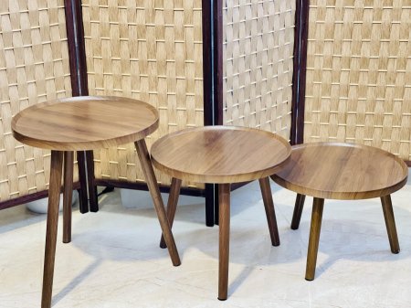 طقم سكملات 3 قطع خشب