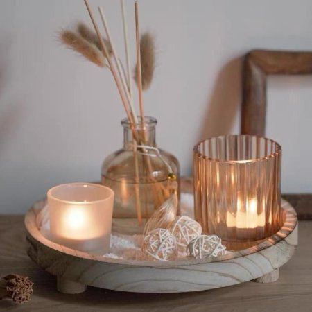 صنية ديكور مع معطر وشمع